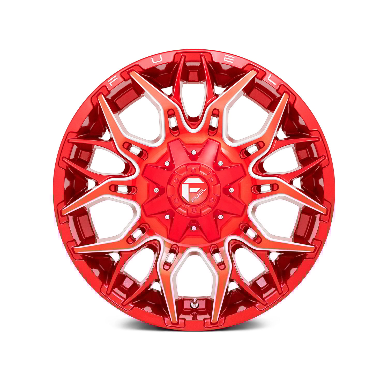FUEL® - D771 TWITCH 1PC Candy Red with Milled Accents